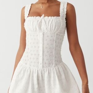 Frankies Bikinis Christa Eyelet Mini Dress